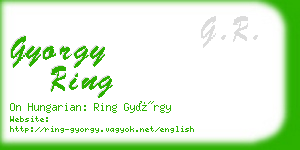 gyorgy ring business card